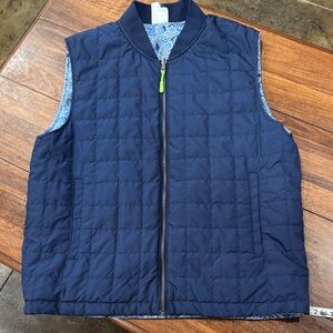 Society Of Threads Blue Men's Quilted Vest